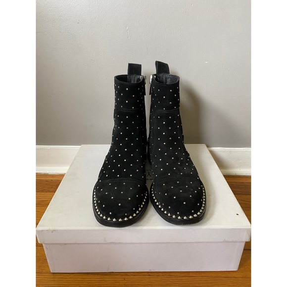 ZADIG & VOLTAIRE EMPRESS STUDDED SUEDE ANKLE BOOT - Picture 3 of 4